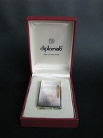 Schweitzer Diplomat Gasfeuerzeug in OVP, sehr Gepflegt