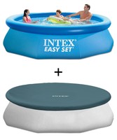 Intex 28120/28021 Easy Set Pool 305 x 76 cm + Abdeckplane Ø 305 cm Set NEU & OVP