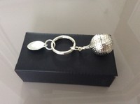 Schlüsselanhänger mit Golfball-Golfanhänger-Golfgeschenk Versilbert