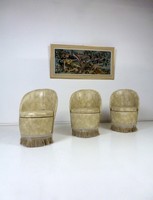 50ER MID CENTURY DESIGN HOCKER SESSEL MIT GEHEIMFACH ROKABILLY SCHMINKSESSEL