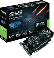 Asus GTX750TI-OC-2GD5 Nvidia GeForce GTX 750 TI, 2048MB GDDR5, VGA, DVI, HDMI