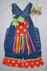 Custom boutique Dottie the Octopus overalls all sizes available