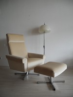 Lounge Armlehnsessel drehbar mit Fusshocker 50er 60er Jahre