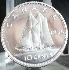 Canada 1966 Gem Uncirculated Silver 10 Cents