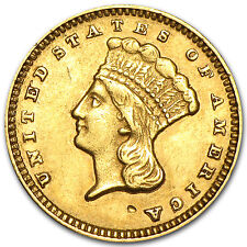 $1 Indian Head Gold Coin - Random Year - Type 3 - Extra Fine - Sku #4028