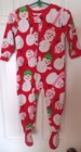 baby girls 18 month CHRISTMAS FLEECE BLANKET SLEEPER CARTERS snowmen scarves hat