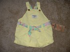 OshKosh B Gosh Yellow Shortalls Size 9 Months 9M NWT NEW Baby Girls Overalls 6-9