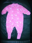 3-6 month girls pink fleece zip front "SnugaBye Convert-A-Foot" Angel sleeper