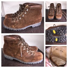 Vintage Alps by Fabiano Hiking Boots Womens Sz 5.5 N Suede Leather Hiking Boot
