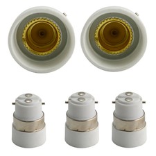 5x Bayonet Cap B22 to E14 Small Edison Screw Light Socket Adapter Base Converter