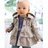 Baby Toddler Outerwear Jacket Windbreaker Trench Coat Ruffle Hooded Kid Parka