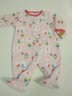 DEAL NEW Carter's Size Newborn Blanket Sleeper Fleece Pink Snowman Penguin
