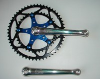 Tune Fast Foot Kurbel 180 silber blau RR Road Retro NOS Shimano Dura Ace LK 130
