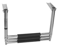 Teleskopleiter Edelstahl A4 Rostfrei Badeleiter Plattform Leiter Heckleiter 8869