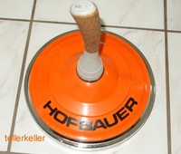 Eisstock Hofbauer Hobby 4,8 kg Orange Laufsohle schwarz 23 L schnell Hobbystock