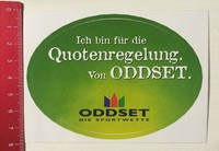 Aufkleber/Sticker: ODDSET - Die Sportwette - Quotenregelung (170416103)