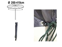 Wehncke Schutzhülle f Sonnenschirme Ø 200-410 cm Gartenschirm Abdeckhaube deluxe