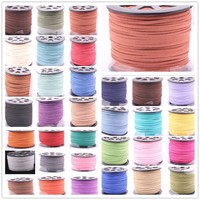 Weiches Wildlederband Lederimitat Lederriemen Farbwahl Lederband 3mm×1.5mm