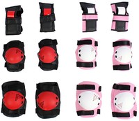 Schutzausrüstung S  M  L  Protektoren Kinder Mädchen rosa & schwarz NEU SET