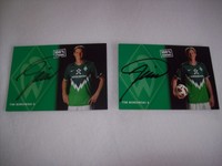 SV Werder Bremen Tim Borowski 2 Autogrammkarten 2010/2011 FEHLDRUCK !!! RAR !!!