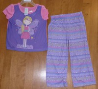 Toddler Girls The CHILDREN'S PLACE FAIRY PAJAMAS Size 2T 3T Purple 2 pc NWT