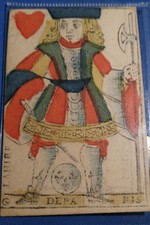 Playing Card - Xviii th Century - Jack of heart - France 1701- New Price!