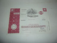 Very Neat 1969 Western Union Telegraph Company Stock Certificate