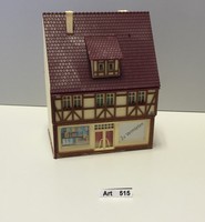 Vollmer 54663 H0 Wohn- und Geschäftshaus,Fachwerk, gut geklebt,1:87,selten & RAR