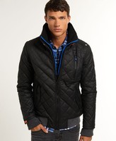 Neue Herren Superdry  Moody Quilt Bomberjacke Black