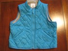 Baby Gap Girls Quilted Turquoise Blue Fleece Lined Puffer Vest Coat 3T EUC Warm