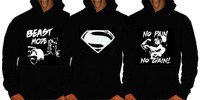 Superman training workout hoody Sweatshirt Gym Wear bodybuilding top hoodie