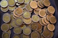 2 x Münzen Thailand 10 Baht Bi-Metall - Umlaufmünzen Urlaubsgeld ähnlich 2€