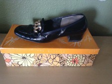 Vintage Selby Fifth Avenues Black Leather Heels/Pumps/Shoes Size 7 Original Box
