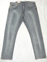 NEW LEVIS 520 RED TAB EXTREME TAPER MENS WASHED GREY STRETCH JEANS W 34 L 32