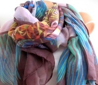 SCHMETTERLING XXL SCHAL 2015 TUCH Loop 180x90cm Rosa Blau Grün Pink Damen NEU 