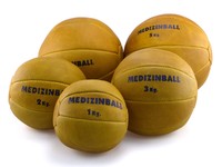 Medizinball Gymnastikball Rehaball Fitnessball Gewichtsball 1 - 5 KG Echtleder
