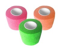 selbsthaftende Badagen Bandage flexible Haftbandage kohäsive Fixierbinde Neon