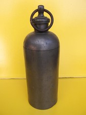 235 / Good Sized Antique 19Th Century Pewter Water Flask