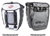 Fox Line Fahrrad Packtasche Hecktasche Schwarz Weiß Sattel Tasche Neu