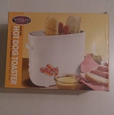 POP UP HOT DOG TOASTER HDT-600 RETRO STYLE WHITE NOSTALGIA