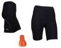 movecs Damen Fahrradhose Radlerhose Biker Shorts Sitzpolster kurz schwarz