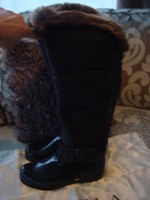 Gummistiefel ausgefallen komplett gefüttert 37 Kaninchenfell Reisverschluss w ne