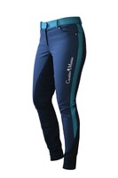 Damen Reithose Seaside Wave Cavallino Marino navy/azur NEU