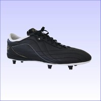 Pelé Sports - Herren Fußballschuh 1962 Redeemer 6SG Sportschuh Leder Schwarz