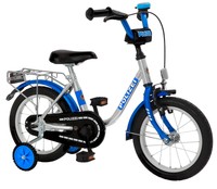 Kinderfahrrad 14 " Zoll (=25 cm) POLIZEI   silber-blau  411-PZ-77