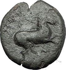 Carthage in Zeugitana 400BC Tanit Cult & Horse Rare Ancient Greek Coin i58815