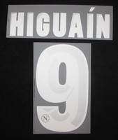 SSC Napoli Neapel HIGUAIN Flock fürs Macron Trikot 2013-2014 Player Size 