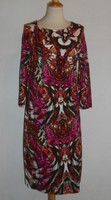 20 153/11 GERRY WEBER Damen Kleid Gr. M Shirtkleid weiß pink orange braun bunt