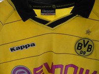 Tolles BVB Borussia Dortmund Trikot,gelb,Kappa,evonik,kurz,Gr.XL,ohne Flock