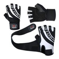 FOX-FIGHT Kraftsporthandschuhe Fitness Trainings Kraftsport Handschuhe Bandage